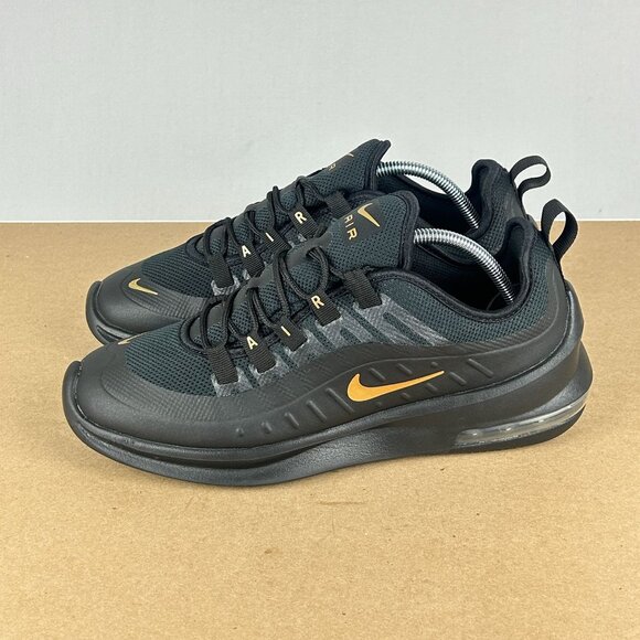 Nike Air Max Axis Athletic Shoes Womens 8.5 Black Metallic Gold Low Top Lace Up - Picture 1 of 10